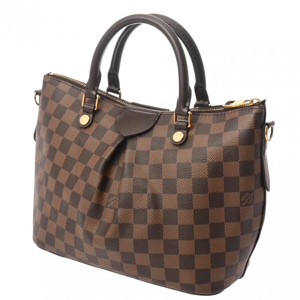 Louis Vuitton Canvas Siena Damier Handbag Brown